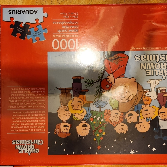 A Charlie Brown Christmas Aquarius 1000 Piece Puzzle New - Picture 2 of 2